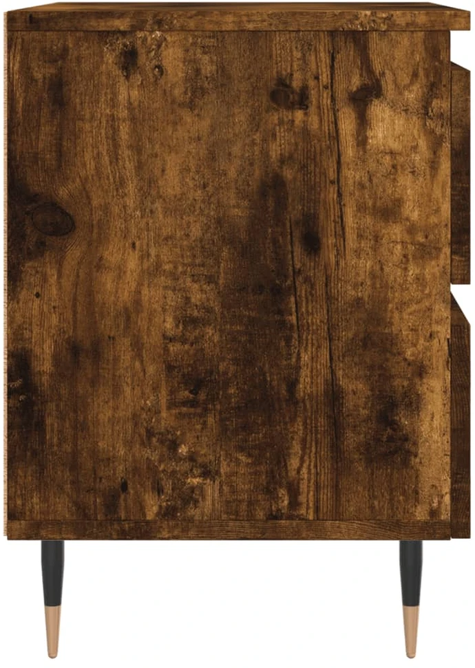 Naktinės spintelės, 2vnt., dūminio ąžuolo, 40x35x50cm, mediena