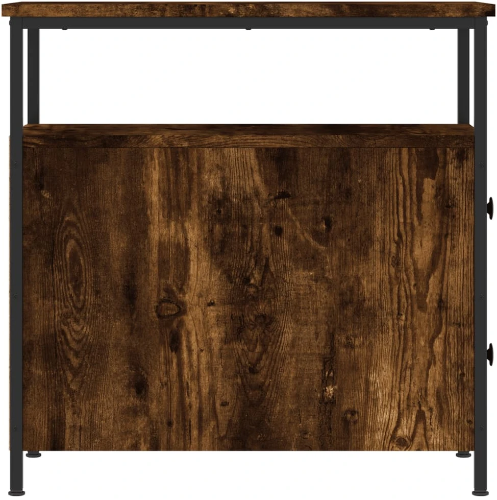 Naktinės spintelės, 2vnt., dūminio ąžuolo, 30x60x60cm, mediena
