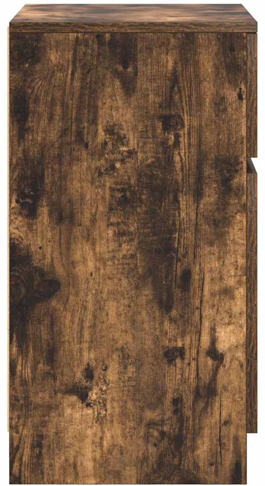 Naktinės spintelės, 2vnt., dūminio ąžuolo, 39x35x65 cm, mediena