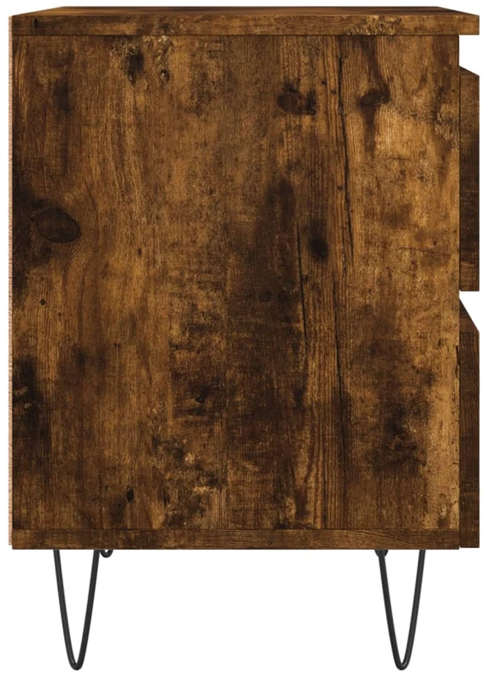 Naktinės spintelės, 2vnt., dūminio ąžuolo, 40x35x50cm, mediena