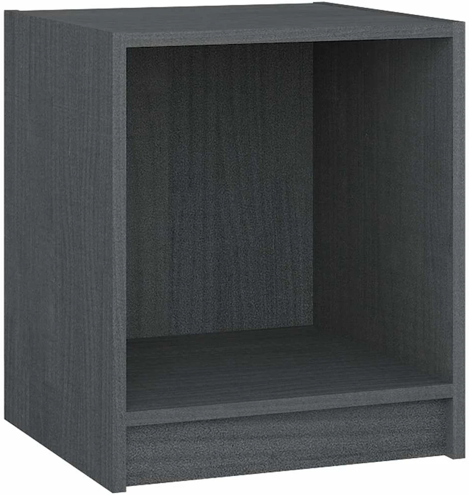 Naktinės spintelės, 2vnt., pilkos, 35,5x33,5x41,5cm, pušis