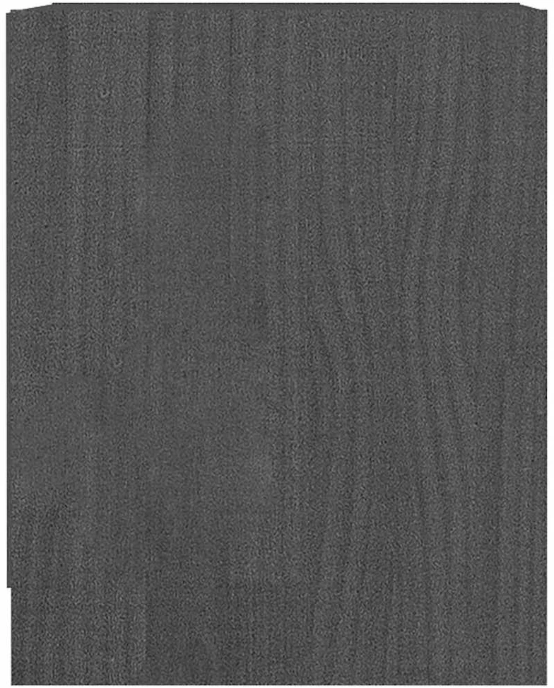 Naktinės spintelės, 2vnt., pilkos, 35,5x33,5x41,5cm, pušis