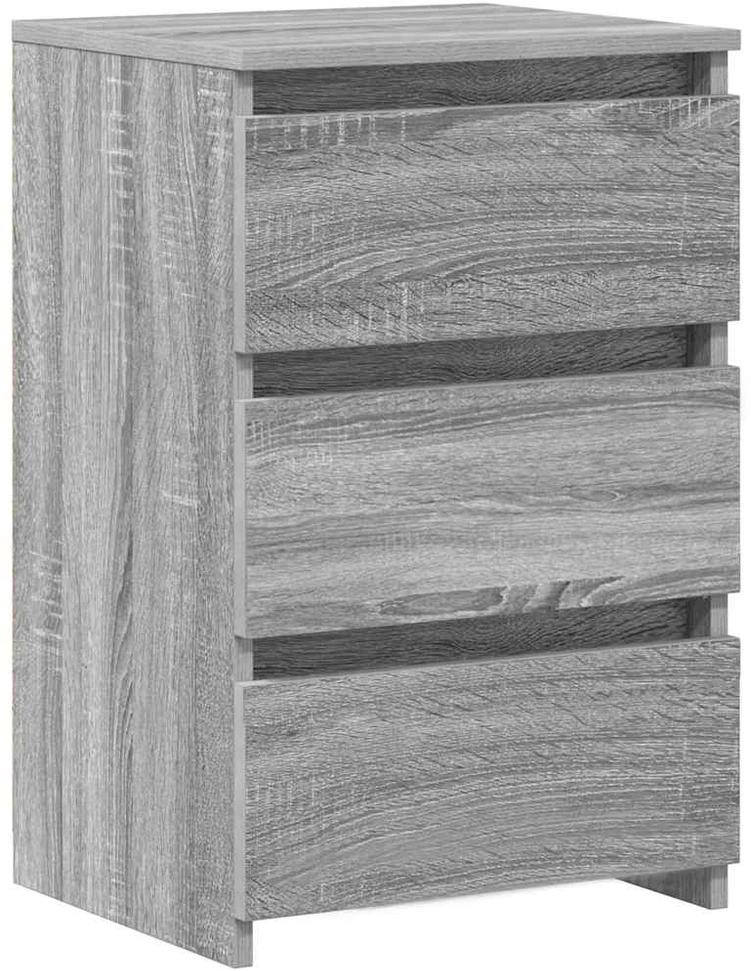 Naktinės spintelės, 2vnt., pilkos, 40x35x62,5cm, mediena