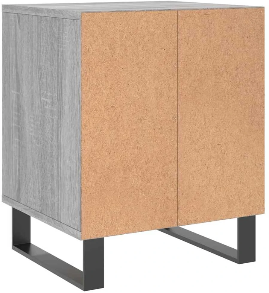 Naktinės spintelės, 2vnt., pilkos ąžuolo, 40x35x50cm, mediena