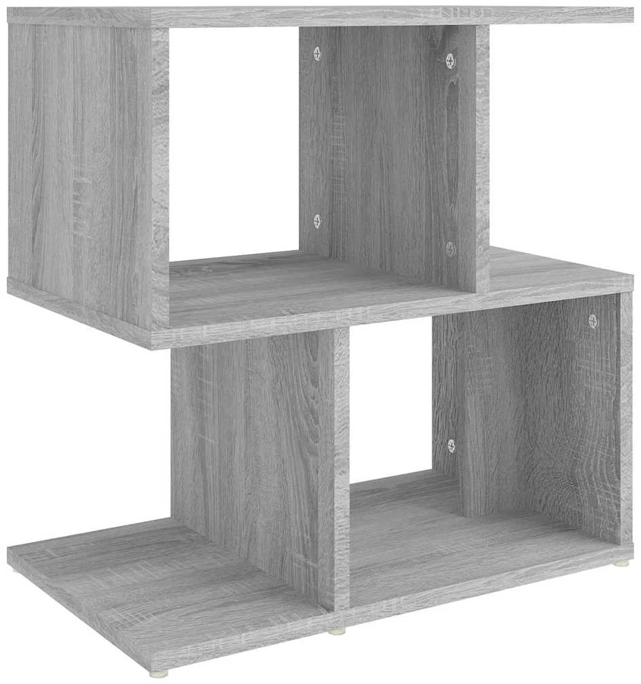 Naktinės spintelės, 2vnt., pilkos ąžuolo, 50x30x51,5cm, mediena