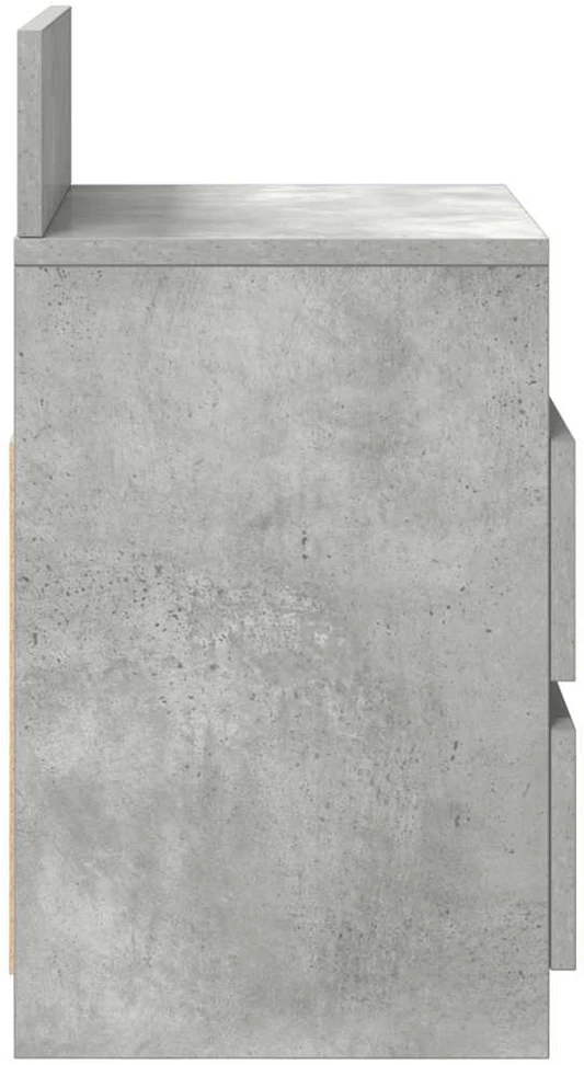 Naktinės spintelės su 2 stalčiais, 2vnt., betono, 40x33x60cm