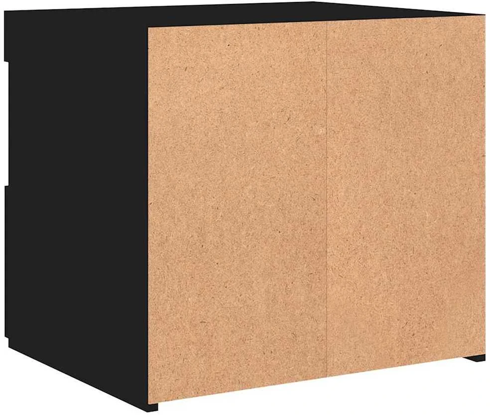 Naktinės spintelės su LED lemputėmis, 2vnt., juodos, 50x40x45cm