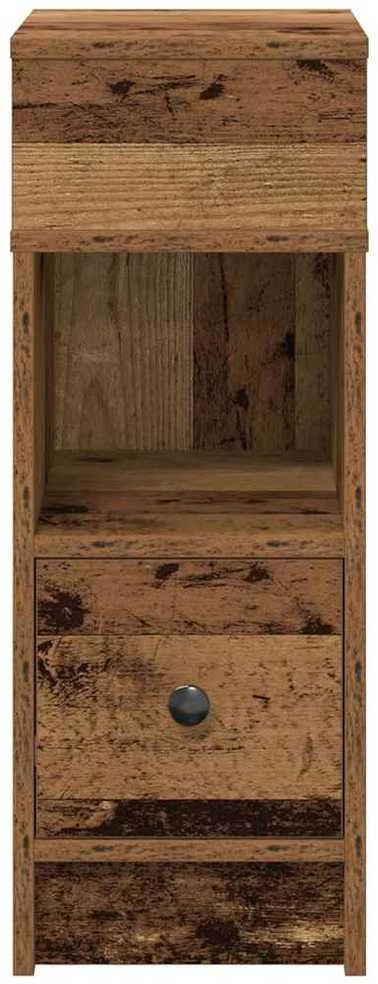 Naktinės spintelės su stalčiais, 2vnt., medienos, 25x31x66cm