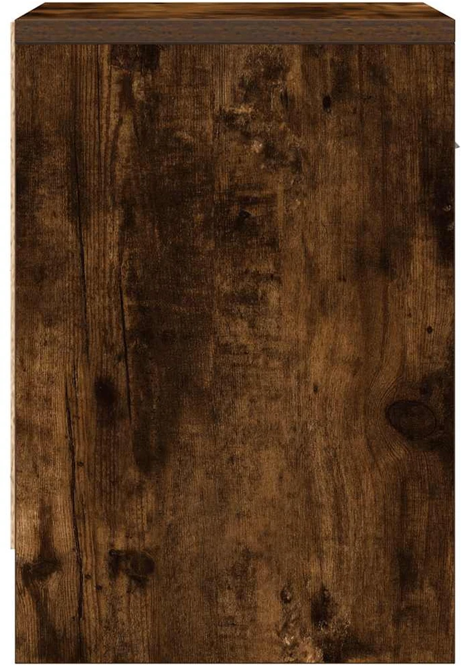Naktinės spintelės su stalčiais, 2vnt., dūminės, 39x28x41cm