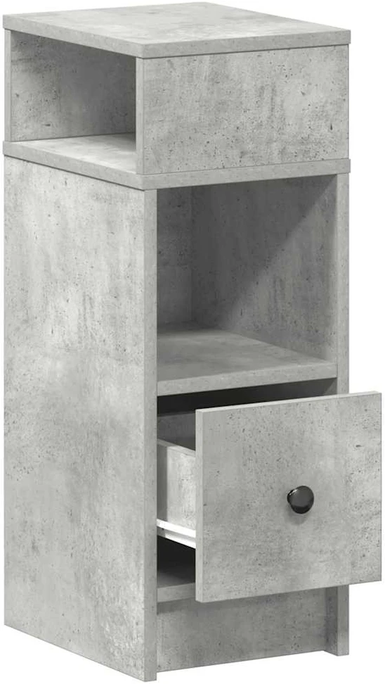 Naktinės spintelės su stalčiais, 2vnt., pilka, 25x31x66cm