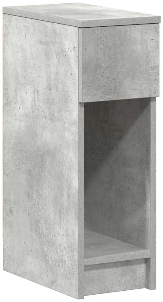 Naktinės spintelės su stalčiumi, 2vnt., pilka, 20x36x60cm