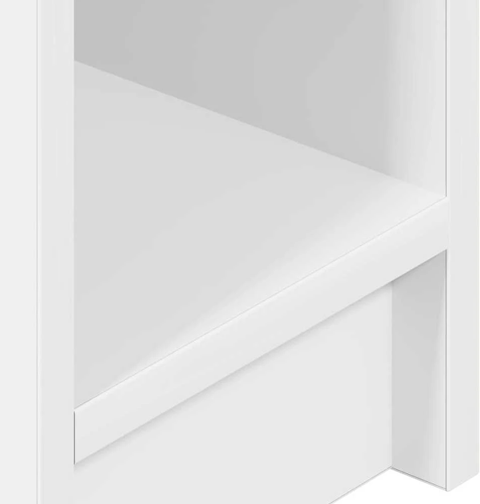 Naktinės spintelės su stalčiumi, 2vnt., baltos, 20x36x60cm