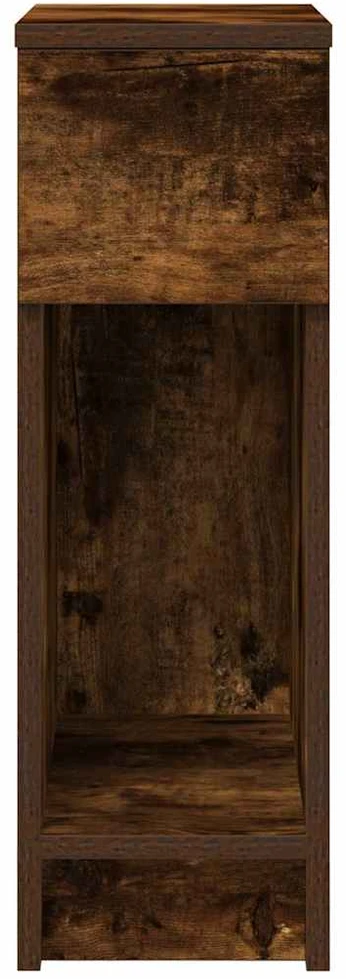 Naktinės spintelės su stalčiumi, 2vnt., dūminio, 20x36x60cm