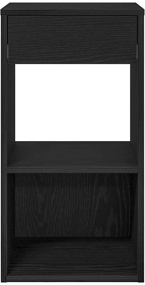 Naktinės spintelės su stalčiumi, 2vnt., juoda, 20x36x60cm