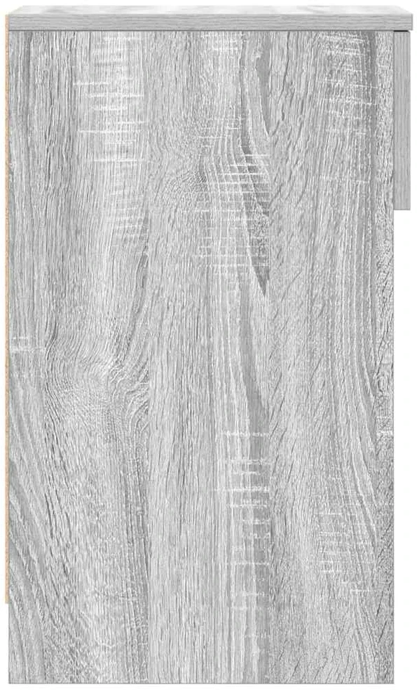 Naktinės spintelės su stalčiumi, 2vnt., pilka, 20x36x60cm
