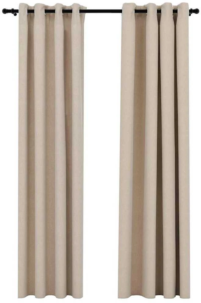 Naktinės užuolaidos su kilputėmis, 2vnt., smėlio, 140x225cm
