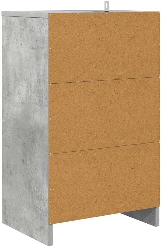 Naktiniai staliukai 2 vnt. Betono pilka 40 x 30 x 467 cm