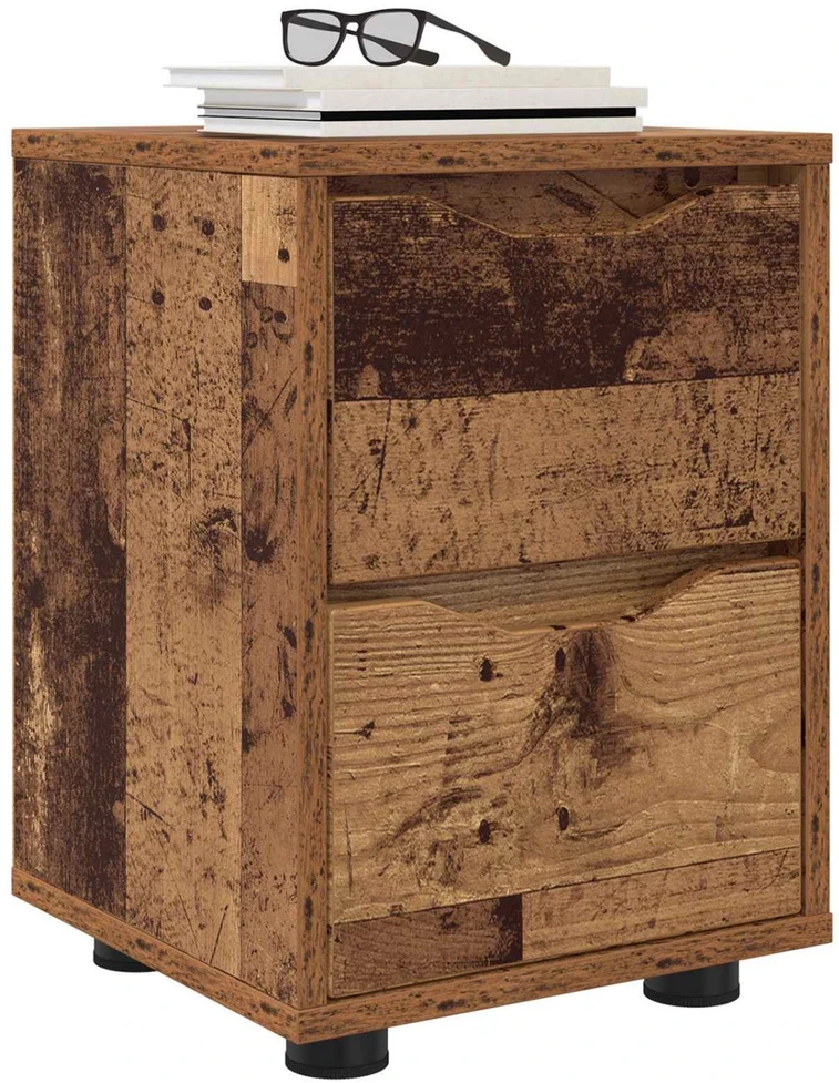Naktiniai staliukai 2 vnt. Senovinis medis 30,5 x 30 x 43 cm