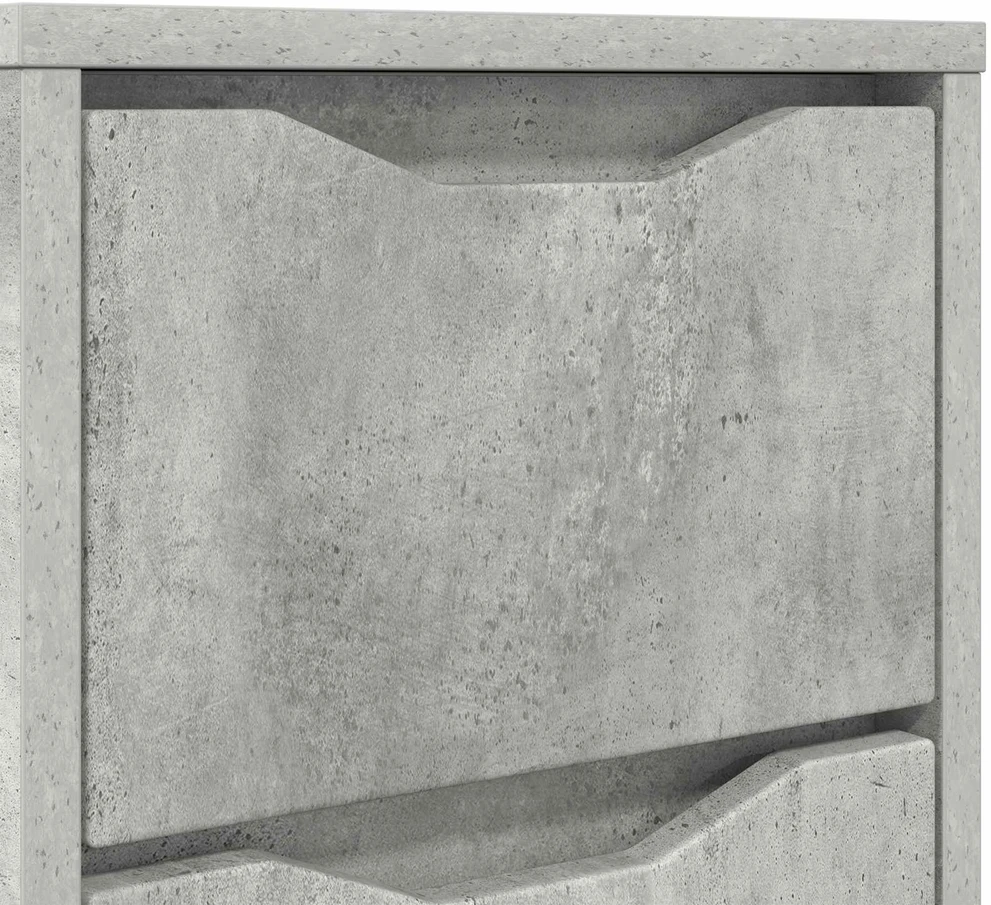 Naktiniai staliukai 2 vnt. Betono pilka 30,5 x 30 x 43 cm