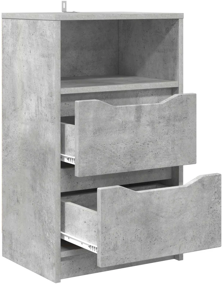 Naktiniai staliukai 2 vnt. Betono pilka 40 x 30 x 467 cm