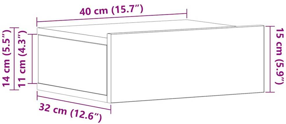 Naktiniai staliukai, 2vnt., balti, 40x30x15cm, apdirbta mediena