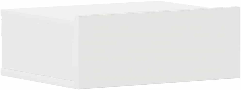 Naktiniai staliukai, 2vnt., balti, 40x30x15cm, apdirbta mediena