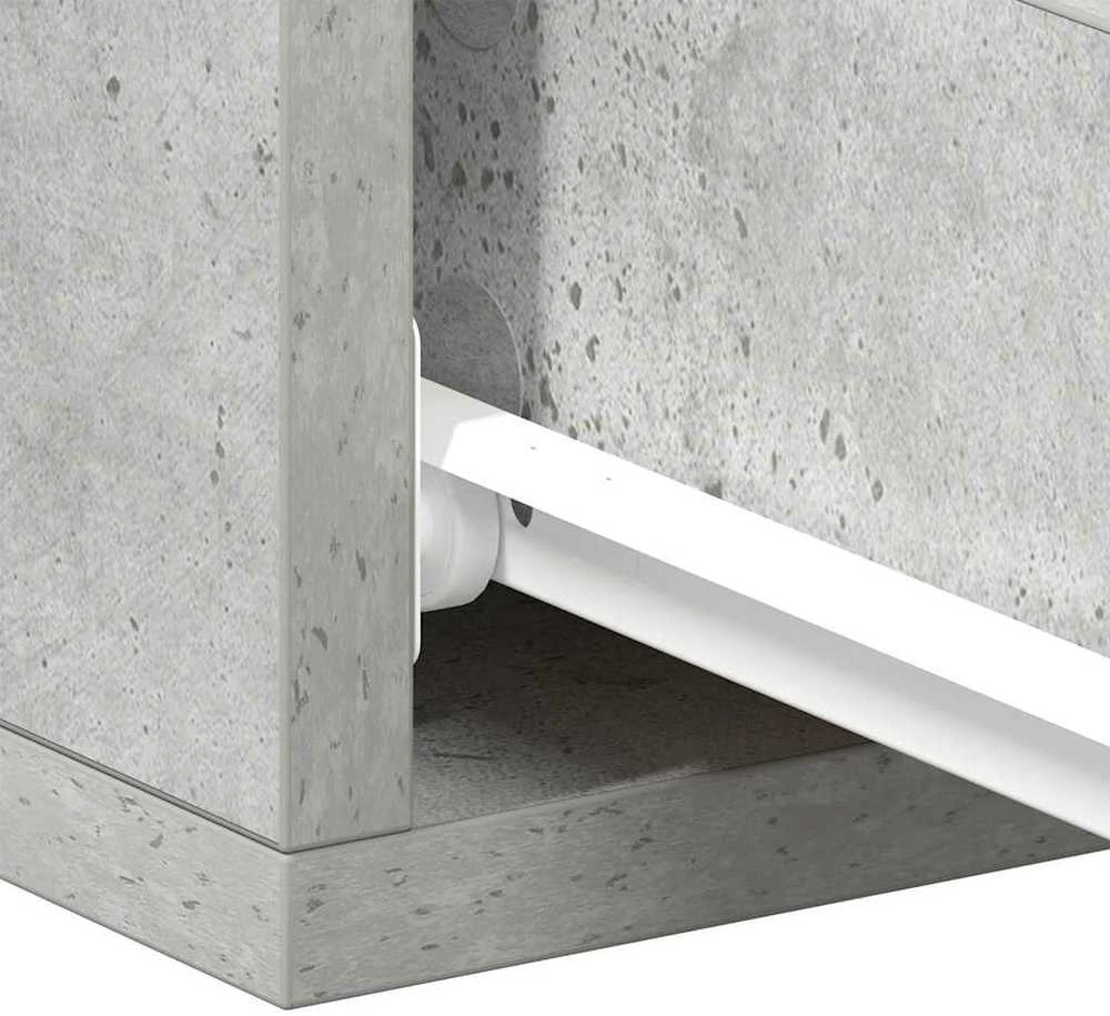 Naktiniai staliukai, 2vnt., betono, 40x30x15cm, mediena