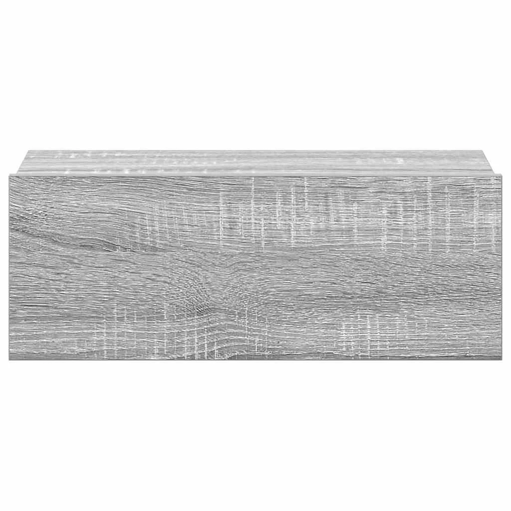 Naktiniai staliukai, 2vnt., pilki, 40x30x15cm, mediena