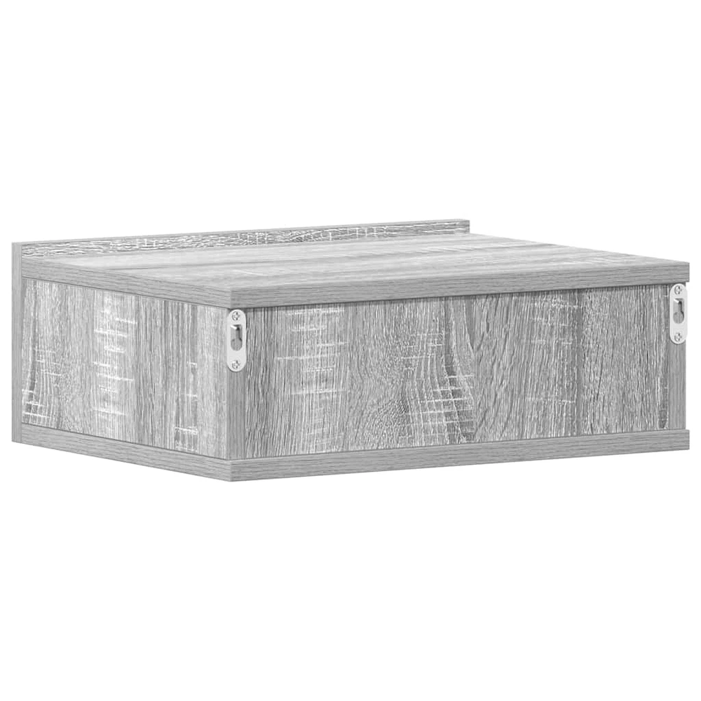 Naktiniai staliukai, 2vnt., pilki, 40x30x15cm, mediena