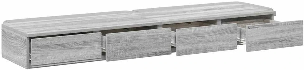 Lovos stalčiai Pilkas Sonoma 160 x 36,5 x 16,5 cm