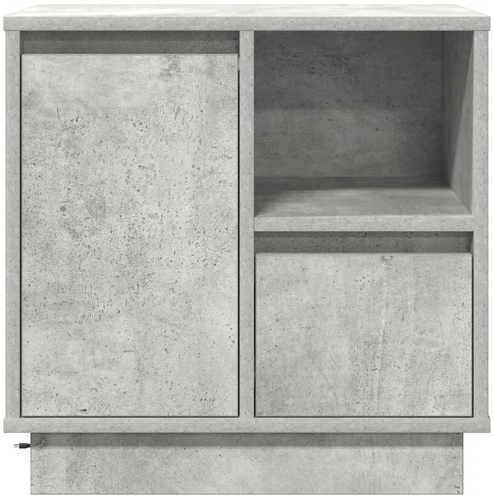 Šalia lovos spintelė 2 vnt. Betono pilka 50 x 34,5 x 50 cm