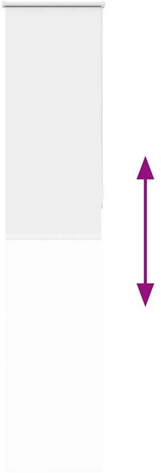 Naktinis roletas baltos spalvos 40x230 cm audinio plotis 35,7cm