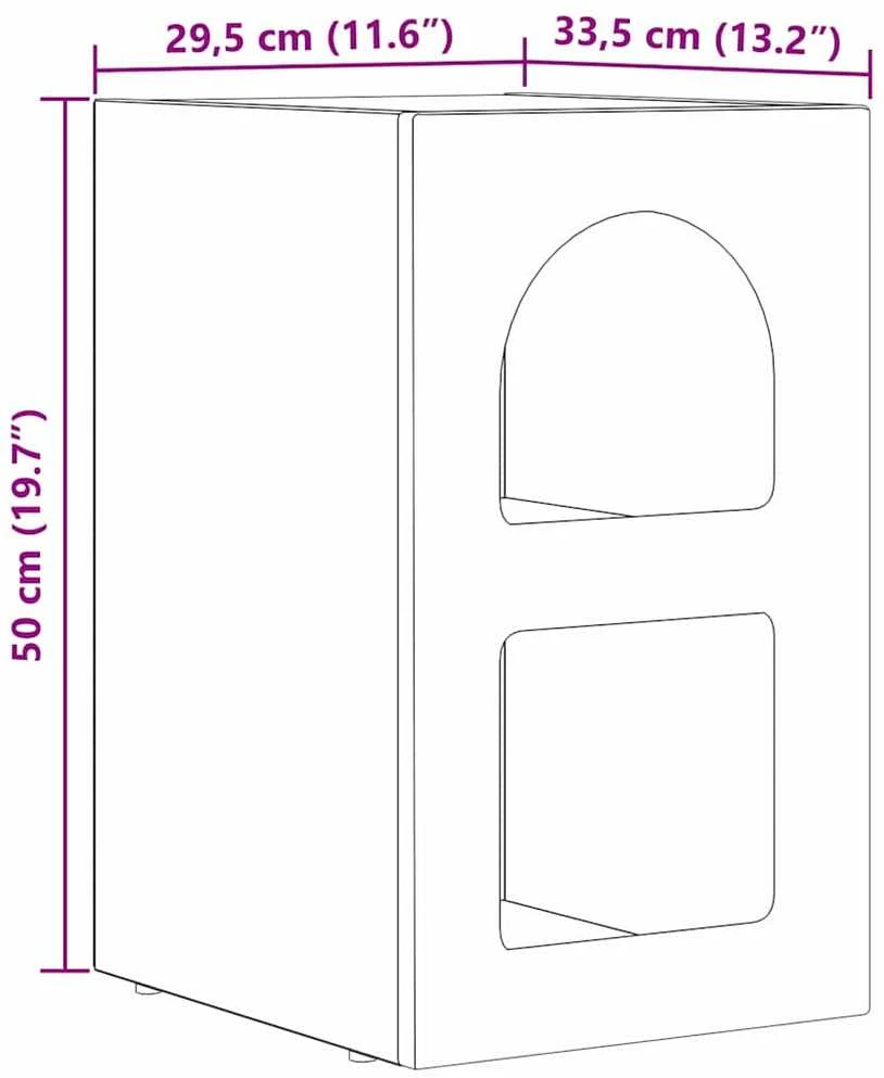 Naktinis staliukas ELST 2 vnt. Balta 29,5 x 33,5 x 50 cm