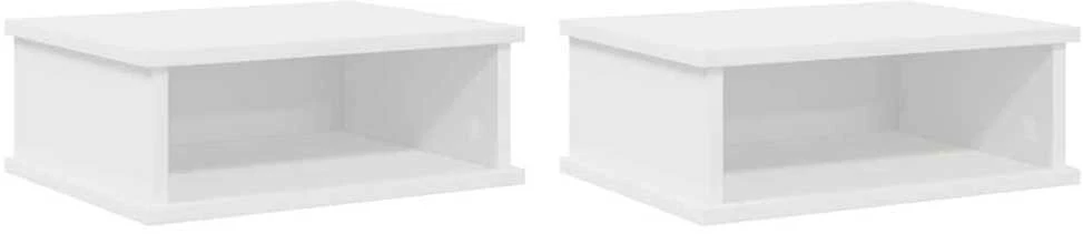 Naktinis staliukas 2 vnt. Balta 40 x 31 x 15 cm