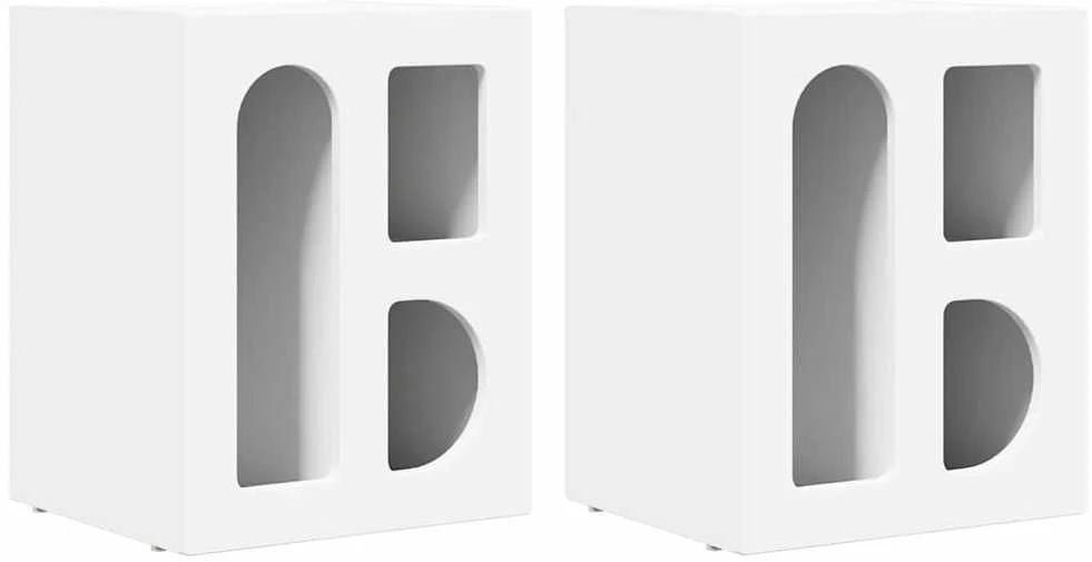 Naktinis staliukas ELST 2 vnt. Balta 40 x 35 x 50 cm