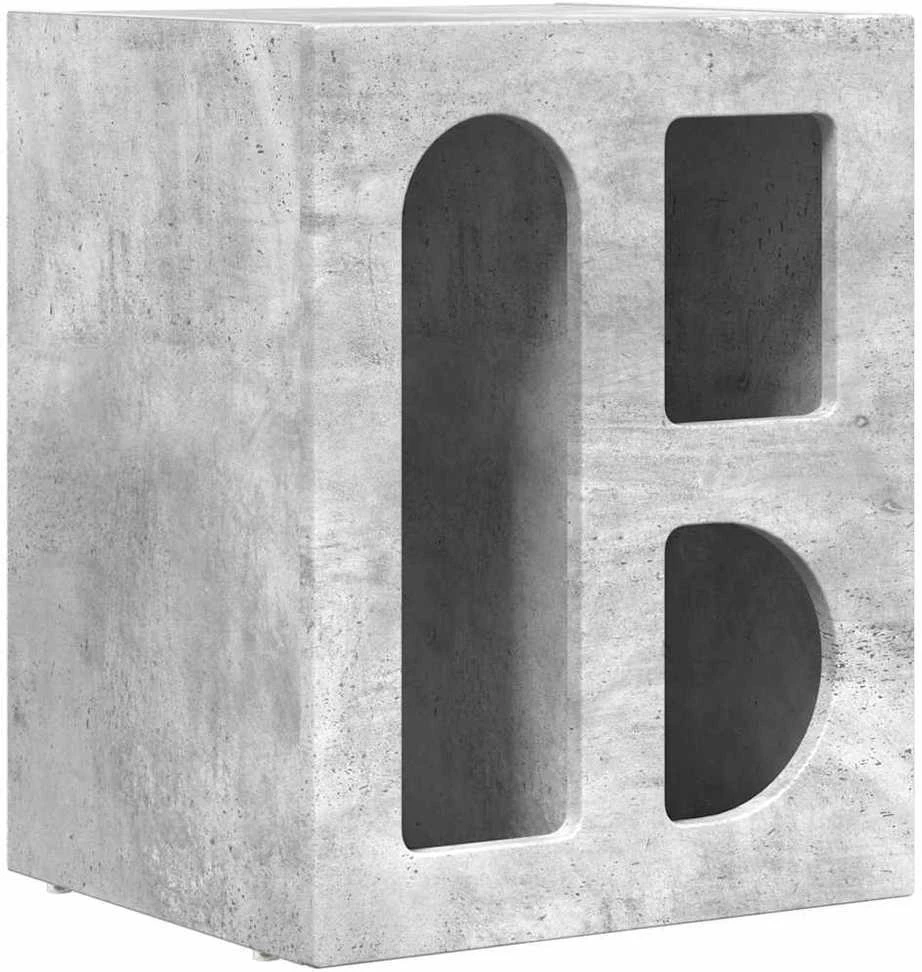 Naktinis staliukas ELST 2 vnt. Betono pilka 40 x 35 x 50 cm