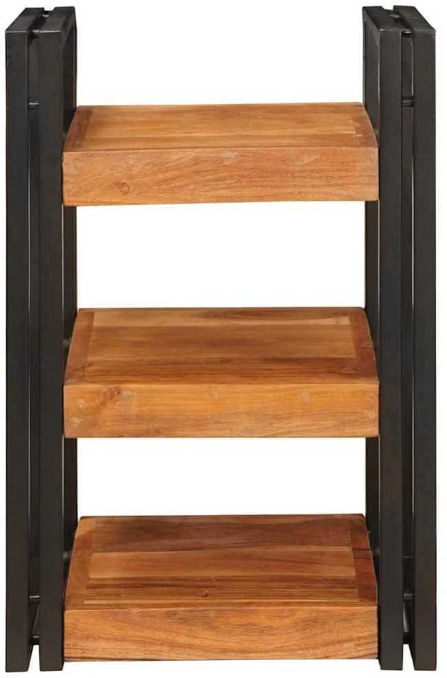 Naktinis staliukas 2 vnt. Ruda ir juoda 38 x 33 x 58 cm