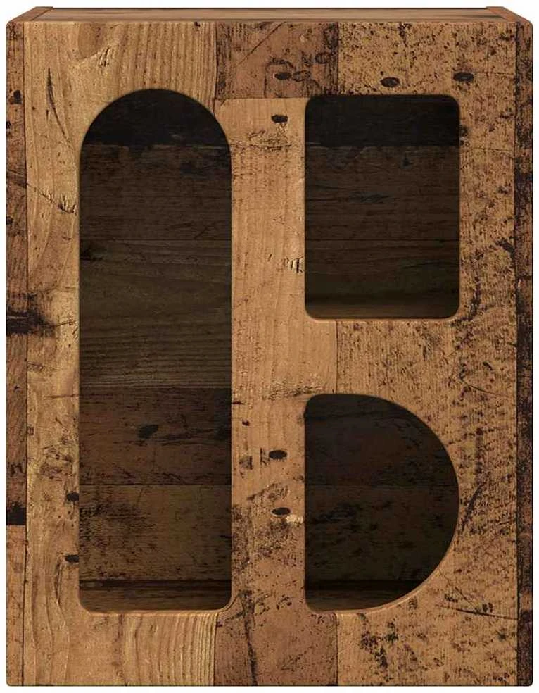 Naktinis staliukas ELST 2 vnt. Senas medis 40 x 35 x 50 cm