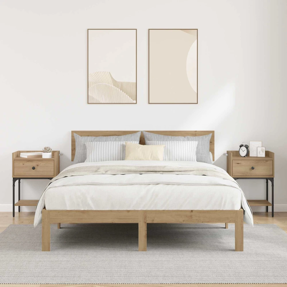 Naktinis staliukas 2 vnt. Amatininkų ąžuolas 40 x 29 x 60 cm
