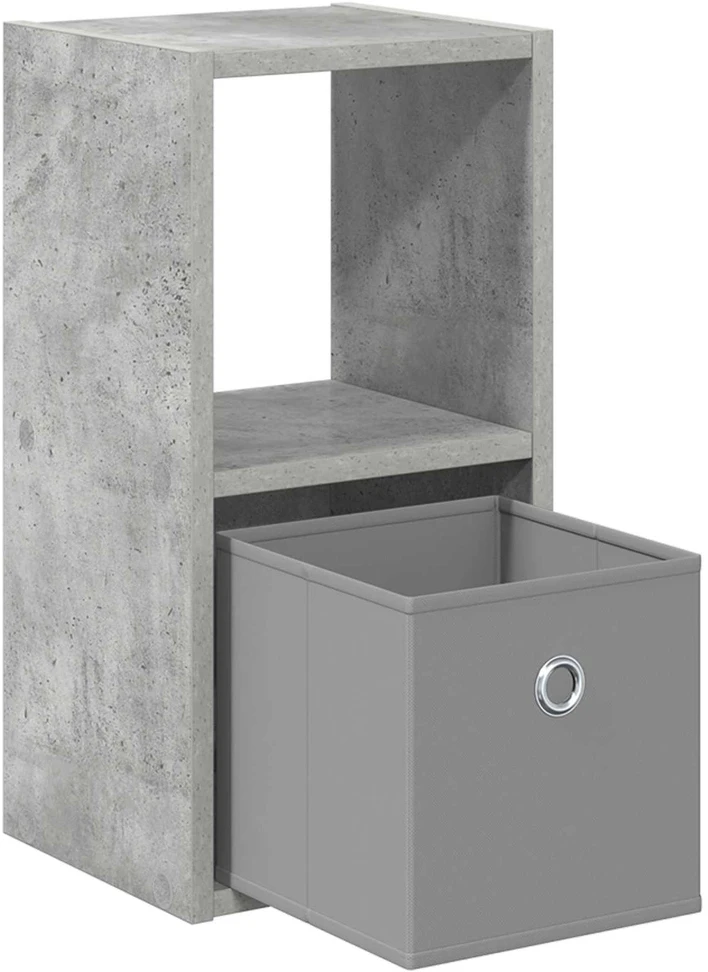 Naktinis staliukas 2 vnt. Betono pilka 25,5 x 22 x 49,5 cm