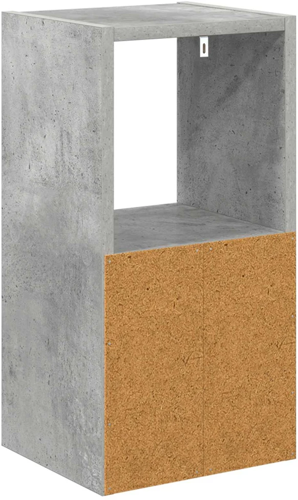 Naktinis staliukas 2 vnt. Betono pilka 25,5 x 22 x 49,5 cm