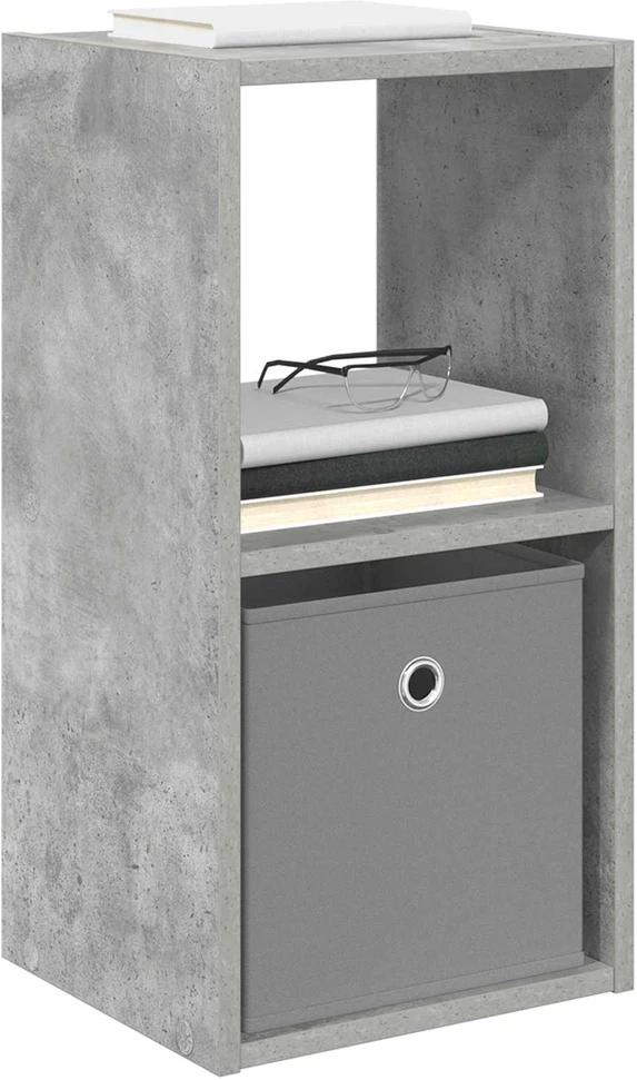 Naktinis staliukas 2 vnt. Betono pilka 30,5 x 27 x 59,5 cm