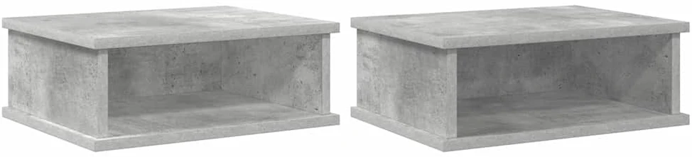 Naktinis staliukas 2 vnt. Betono pilka 40 x 31 x 15 cm