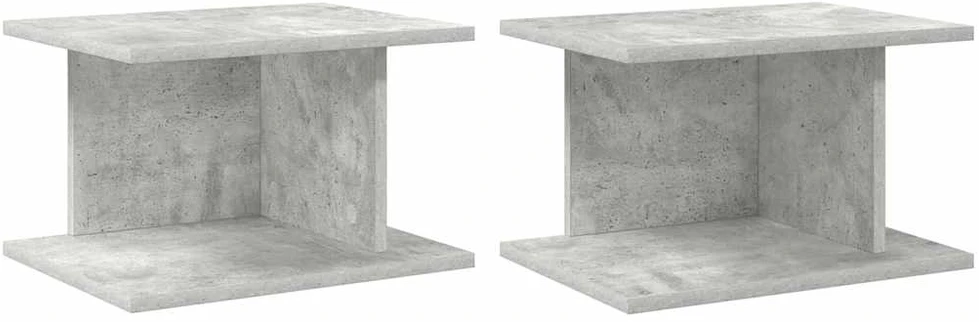 Naktinis staliukas 2 vnt. Betono pilka 40 x 30 x 25 cm