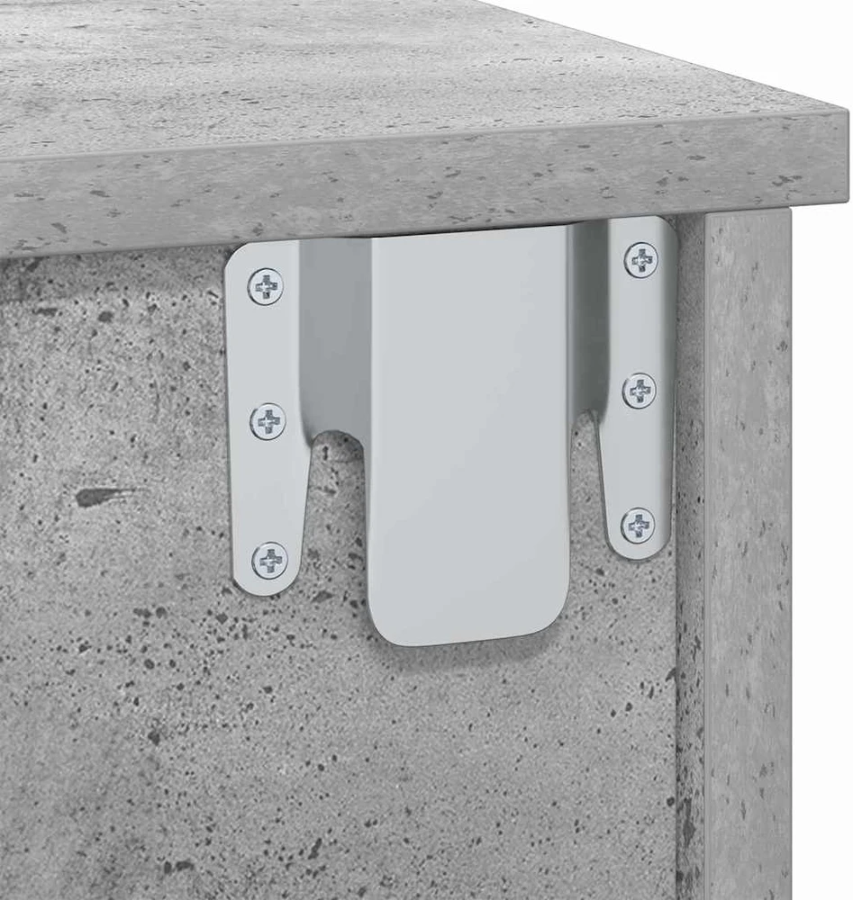 Naktinis staliukas 2 vnt. Betono pilka 40 x 31 x 15 cm