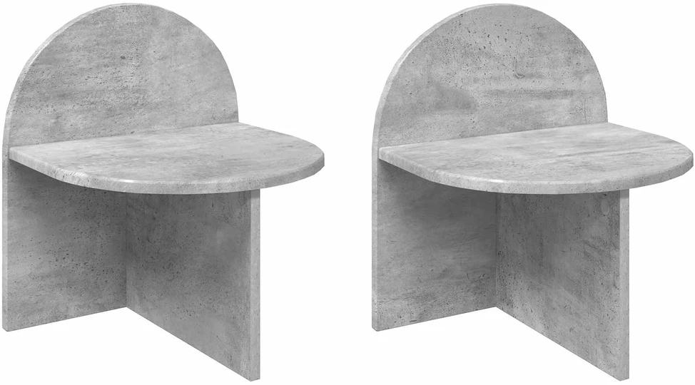 Naktinis staliukas 2 vnt. Betono pilka 40 x 35,5 x 45,5 cm