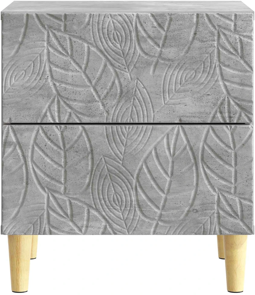 Naktinis staliukas 2 vnt. Betono pilka 43 x 34,5 x 48 cm