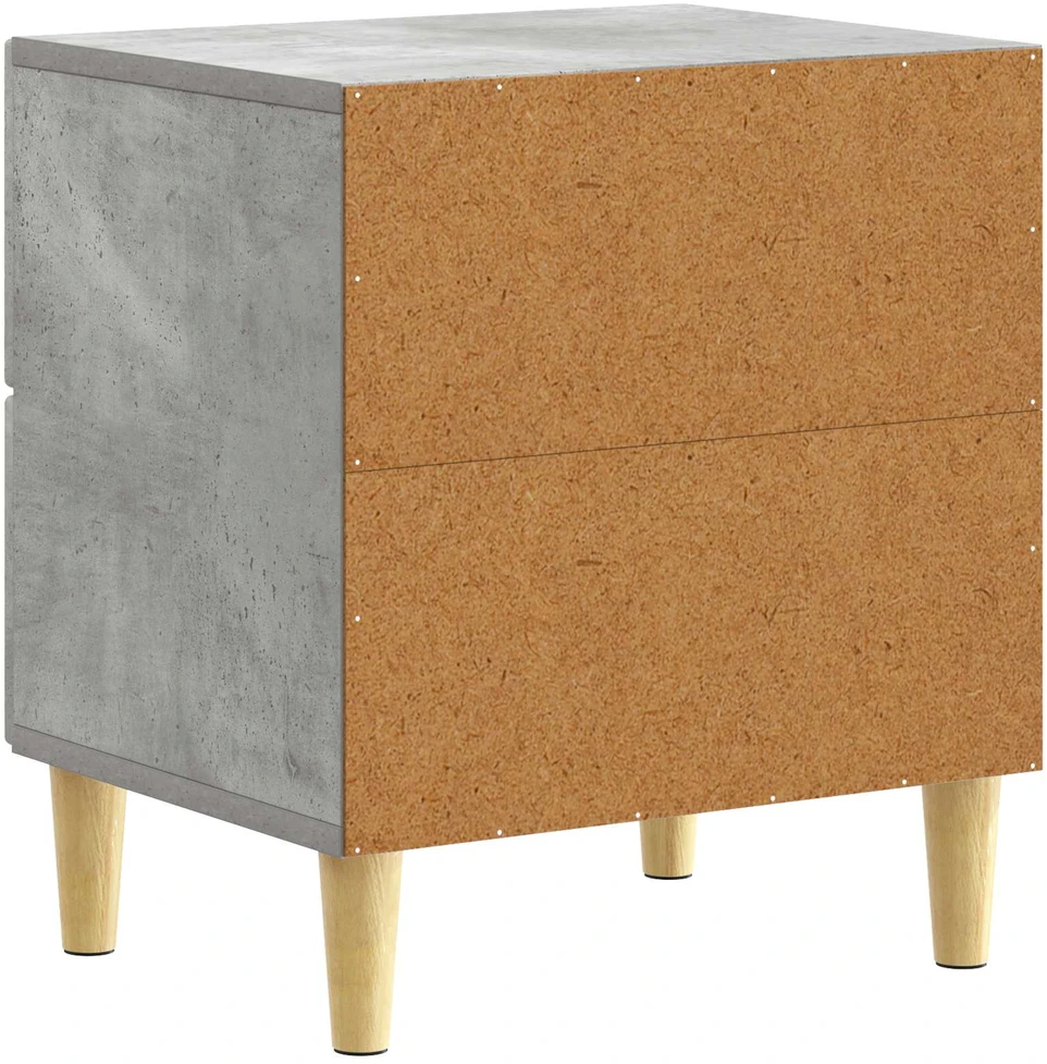 Naktinis staliukas 2 vnt. Betono pilka 43 x 34,5 x 48 cm