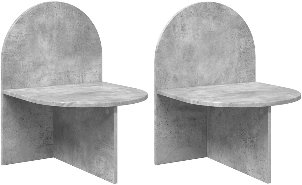Naktinis staliukas 2 vnt. Betono pilka 48 x 49 x 65 cm