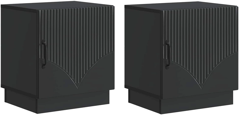 Naktinis staliukas 2 vnt. Juoda 43 x 34,5 x 47 cm